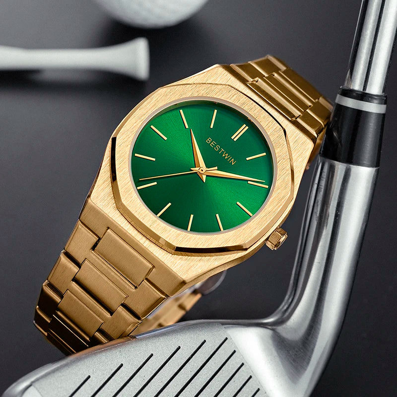 Original Top Brand All Black Stainless Steel Men's Wristwatch Classic Business Waterproof Japan Movement Quartz Watch For Men