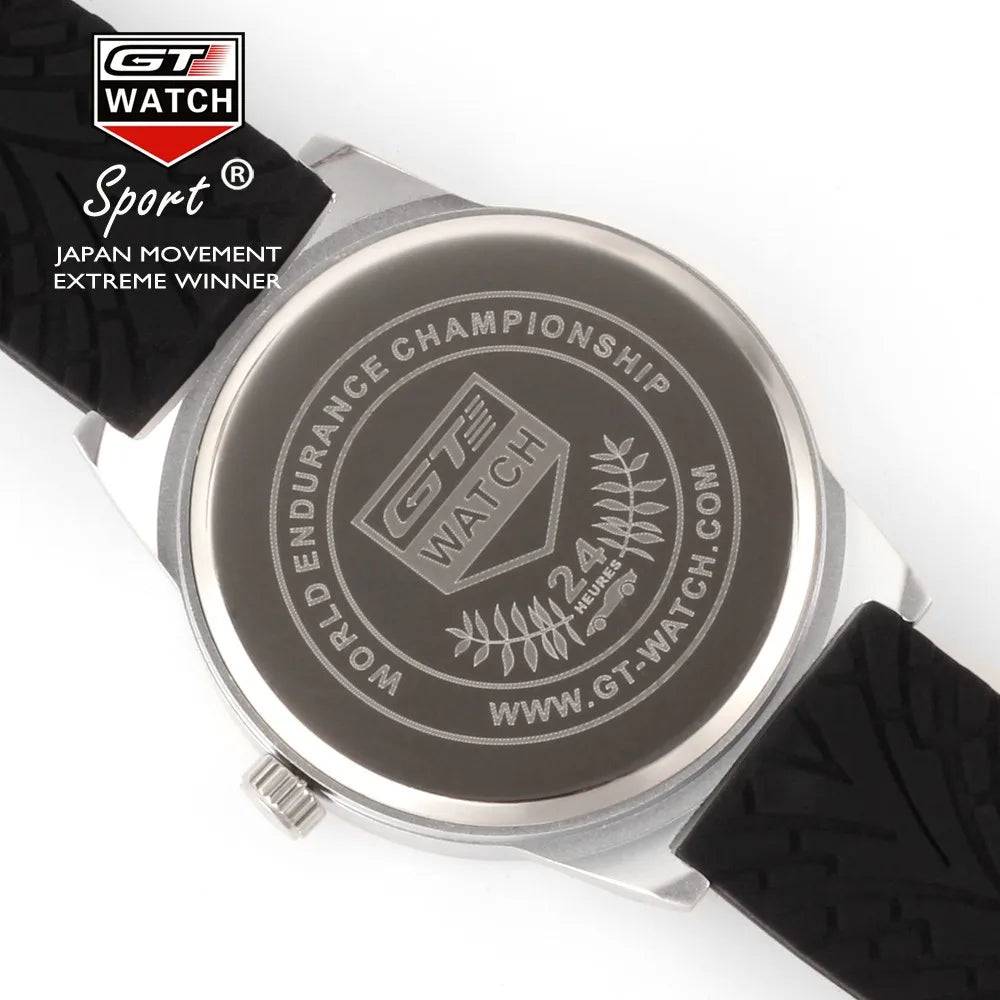 GT Watch Men Fashion Brand Watches Germany Flag F1 Sport Watches Silicone Strap Quartz-Watch relogio masculino reloj hombre.