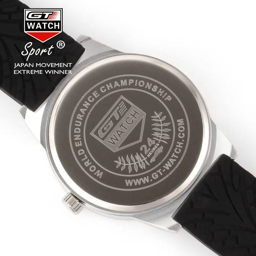 GT Watch Men Fashion Brand Watches Germany Flag F1 Sport Watches Silicone Strap Quartz-Watch relogio masculino reloj hombre.