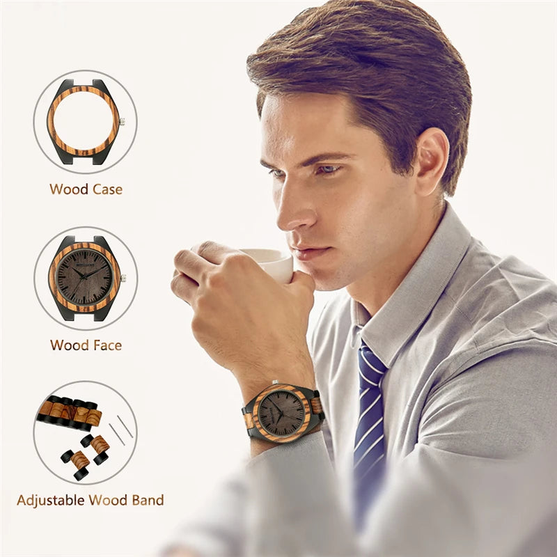 WEELUCKS v3001 nouvelle montre unisexe en bois style simple bracelet en bois boîtier en bois créatif montre de sport de loisirs de mode pour jeunes