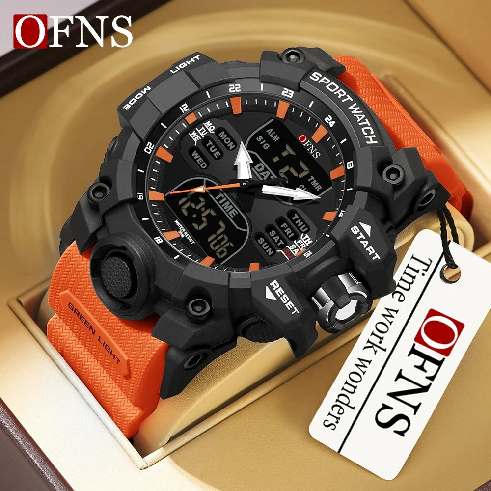 OFNS Top 6126 Nouvelle Montre Électronique à Écran Unique Calorimètre à Étapes Montre à Quartz Minimaliste Veilleuse Étanche Sport Homme