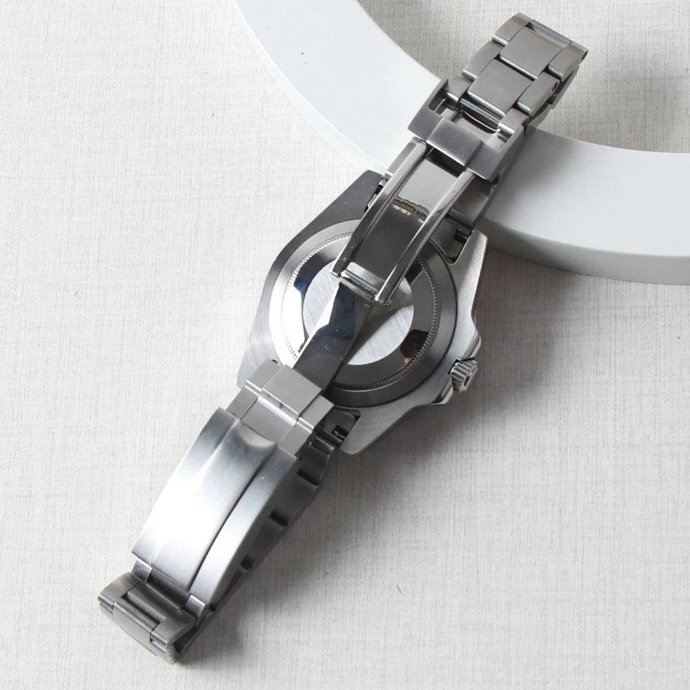 MINUTETIME NH34 GMT Watch DIY Dial American Flag 40MM Red Blue Bezel Automatic Movement Watch Sapphire Crystal 10ATM Waterproof.