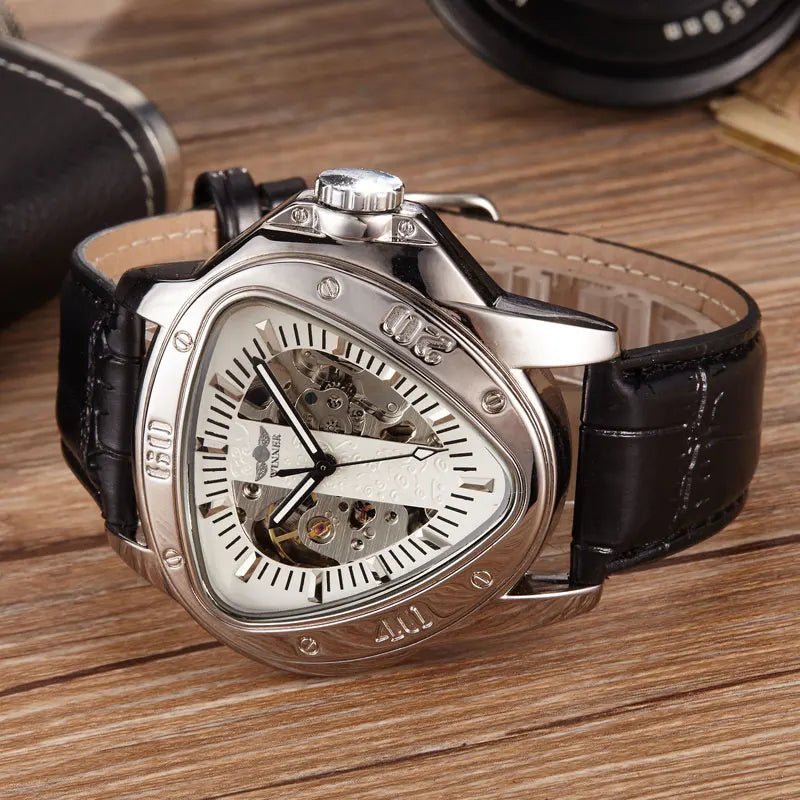 RELOGIO MASCULION MAN WATCH WATERPROOF AUTOMATIC MECHANICAL WRISTWATCHES SKELETON MALE CLOCK LEATHER STRAP erkek kol saati