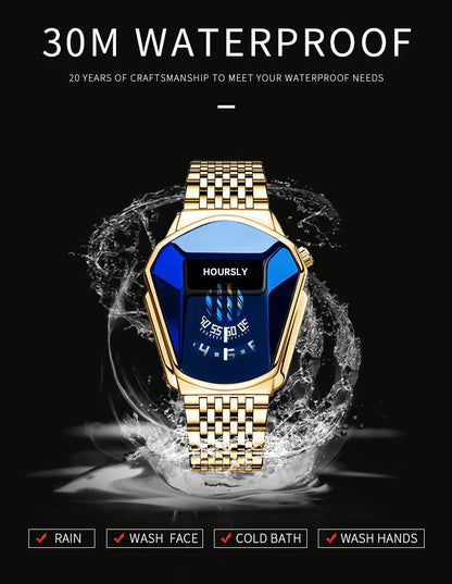 Top Luxury Brand Trend Cool Men's Wrist Watch Stainless Steel Technology Fashion Quartz Watch For Men 2023 Relogio Masculino