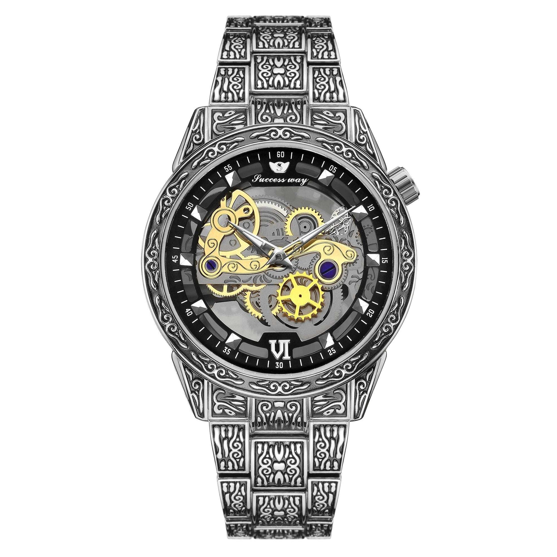 RETRO SKELETON QUARTZ WATCH FOR MEN.