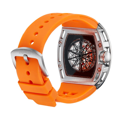 DIFFUL Luxury Skeleton Watch Bracelet Accessories Richard Style Waterproof  Quartz Watch For Men