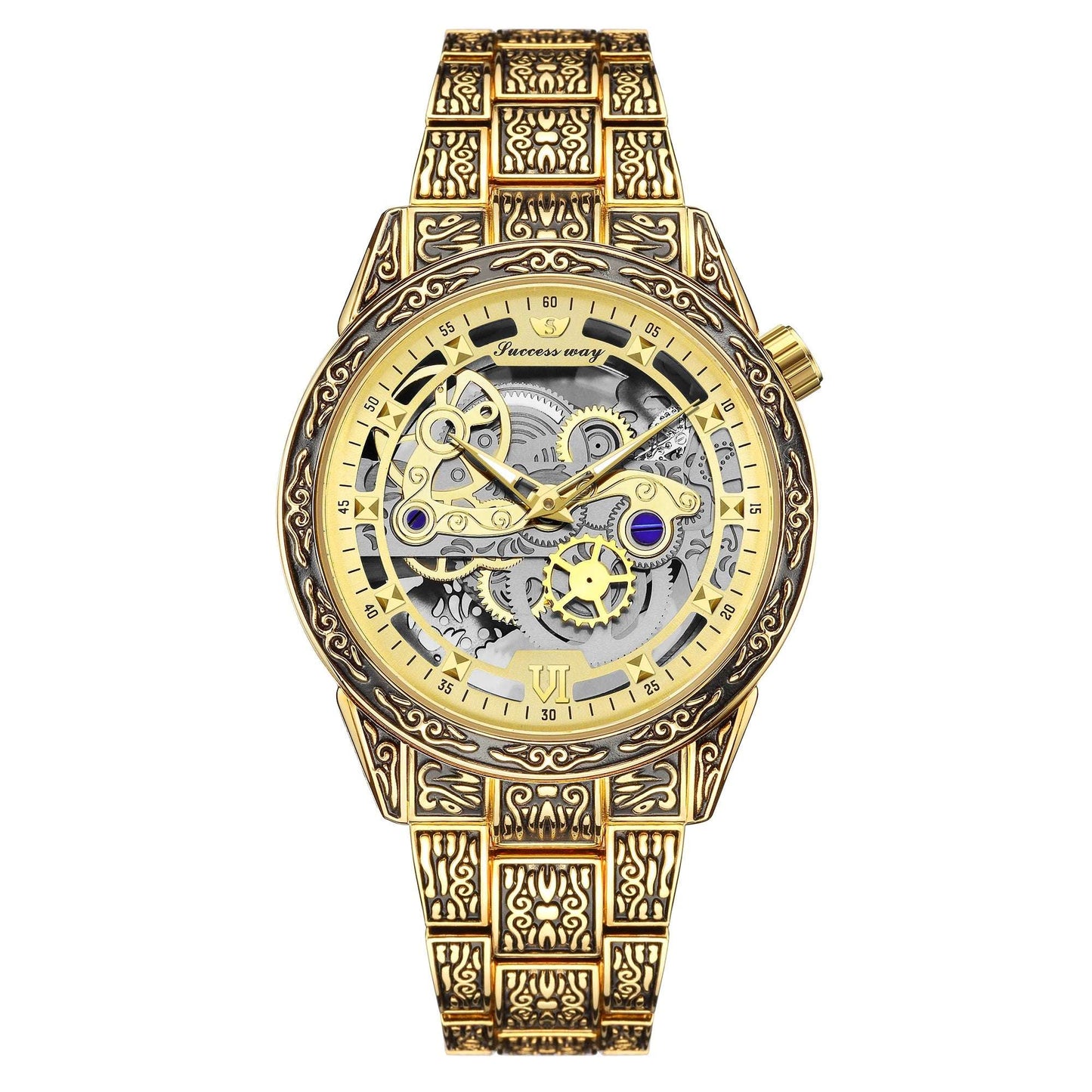 RETRO SKELETON QUARTZ WATCH FOR MEN.