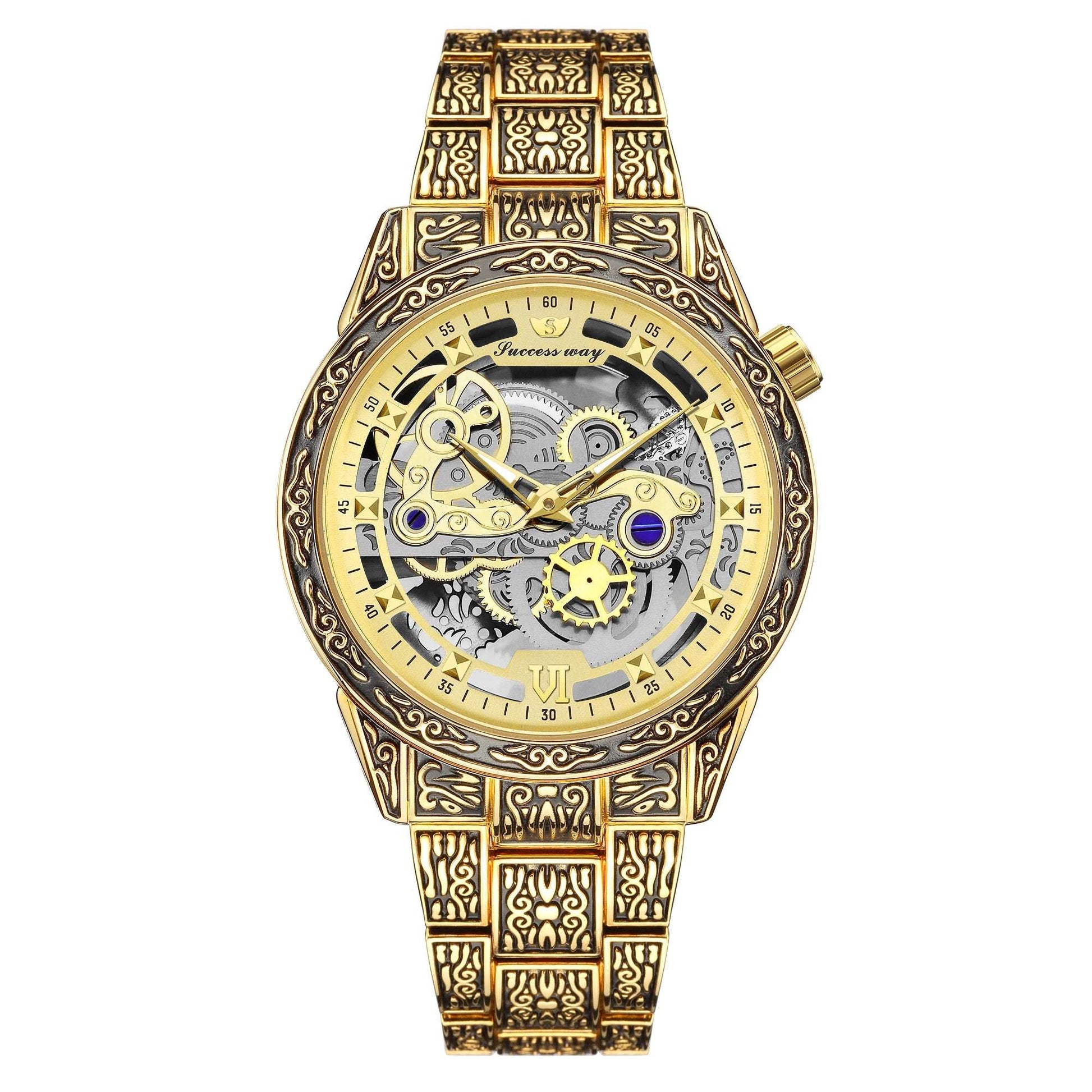 RETRO SKELETON QUARTZ WATCH FOR MEN.
