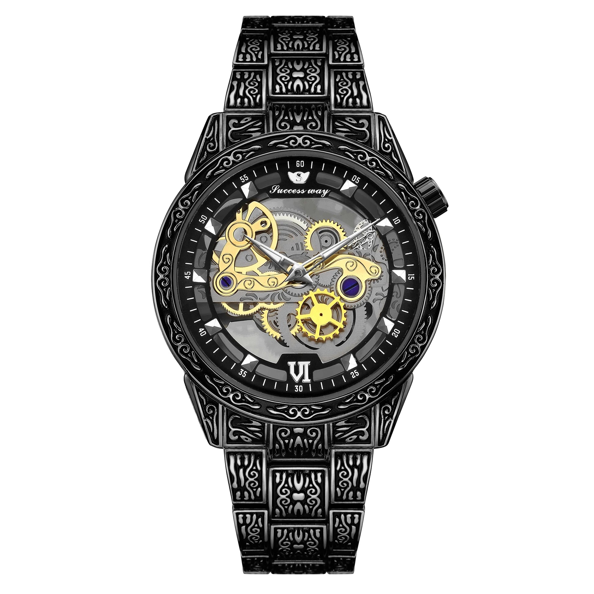 RETRO SKELETON QUARTZ WATCH FOR MEN.