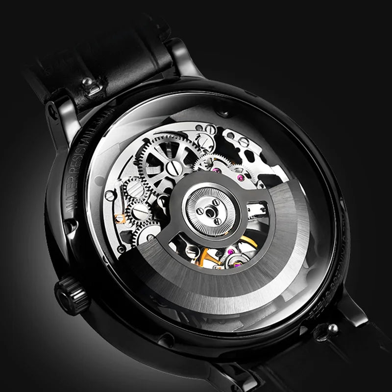 CIGA Design Men's Watch: Automatic Skeleton with Steel Case & Sapphire Crystal.