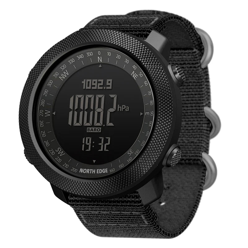 NORTH EDGE Mens Smart Watch Military Army Clock Compass Altimeter Barometer Pedometer Running Digital Smartwatch Waterproof 50m
