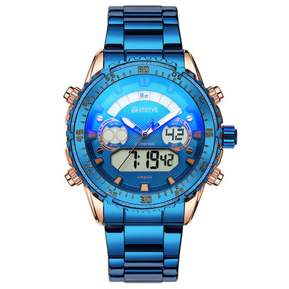 STYRVE Brand S8020 Sports Watch 50M Waterproof Stainless Steel Luxury Japan 2035 Movement Quartz Digital Watches montre homme
