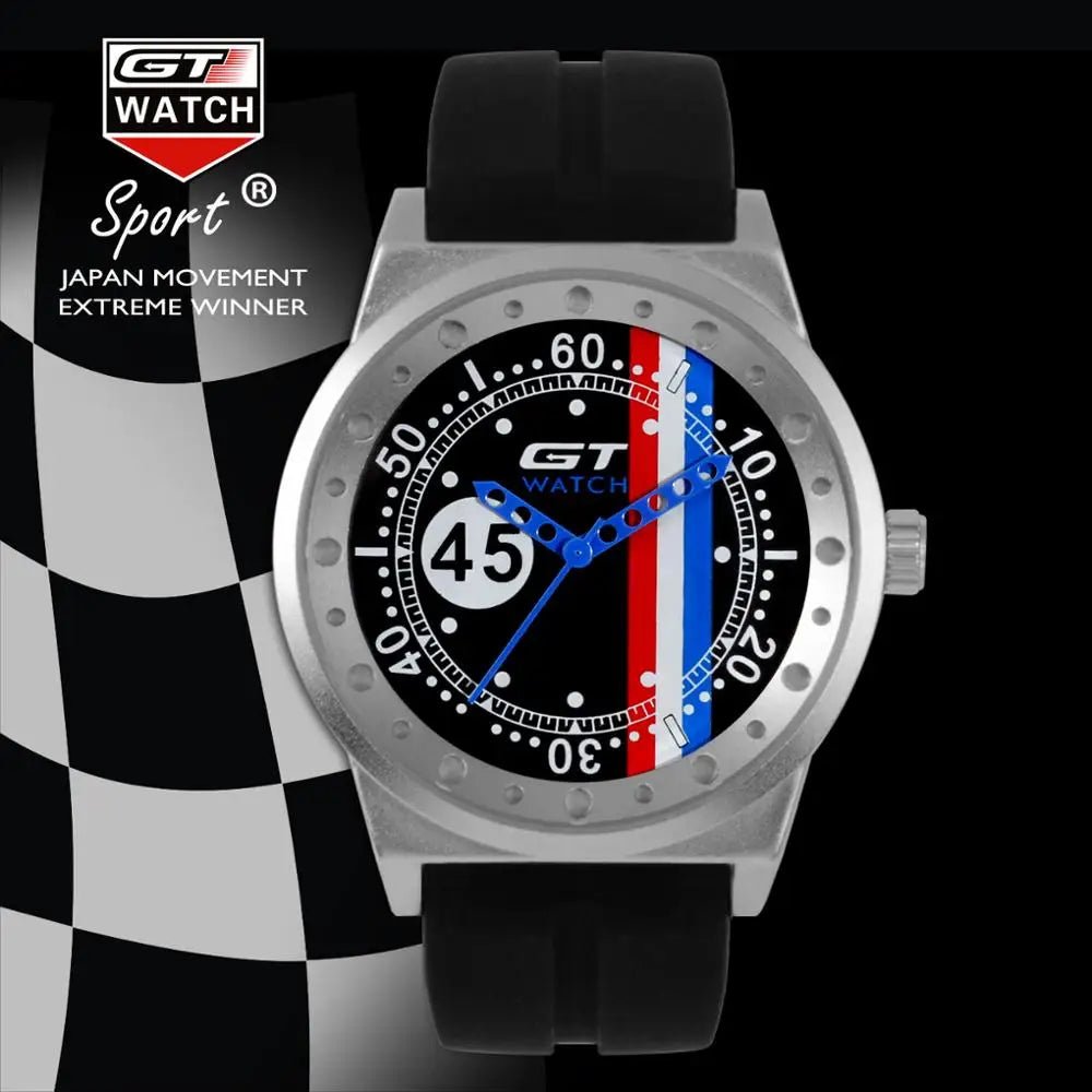 GT Watch Men Sport Watch F1 Fashion Silicone Band Men's Watch Quartz Male Clock relogio masculino relojes hombre 2022.