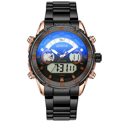 STYRVE Brand S8020 Sports Watch 50M Waterproof Stainless Steel Luxury Japan 2035 Movement Quartz Digital Watches montre homme