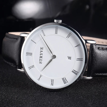 Montre Stryve Brand Women Watches Minimalist Simple Ultra Thin Dial 2 Hands Luxury Genuine Leather Waterproof Quartz Men Watch