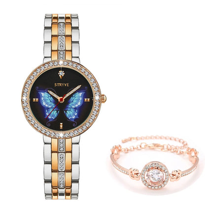Women Watches Women STRYVE Watch butterfly Designer Ladies Watch Luxury Brand Diamond Quartz Gold Wrist Watch Gifts For Women