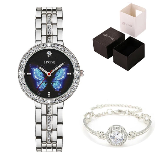 Women Watches Women STRYVE Watch butterfly Designer Ladies Watch Luxury Brand Diamond Quartz Gold Wrist Watch Gifts For Women