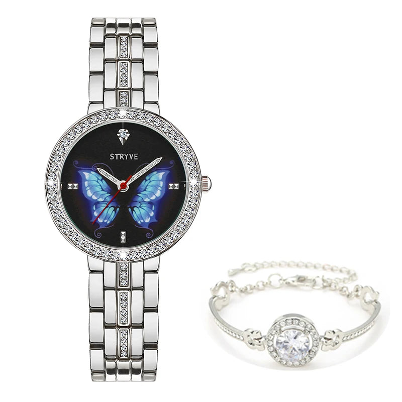 Women Watches Women STRYVE Watch butterfly Designer Ladies Watch Luxury Brand Diamond Quartz Gold Wrist Watch Gifts For Women