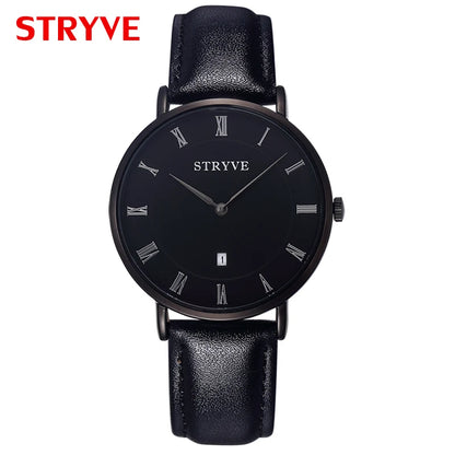 Montre Stryve Brand Women Watches Minimalist Simple Ultra Thin Dial 2 Hands Luxury Genuine Leather Waterproof Quartz Men Watch