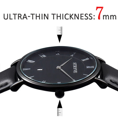Montre Stryve Brand Women Watches Minimalist Simple Ultra Thin Dial 2 Hands Luxury Genuine Leather Waterproof Quartz Men Watch