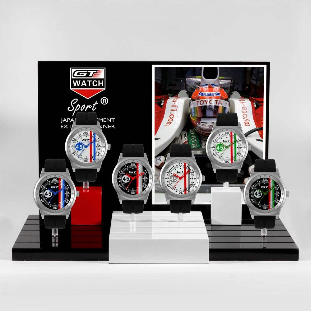 GT Watch Men Sport Watch F1 Fashion Silicone Band Men's Watch Quartz Male Clock relogio masculino relojes hombre 2022.