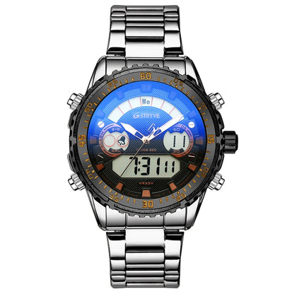 STYRVE Brand S8020 Sports Watch 50M Waterproof Stainless Steel Luxury Japan 2035 Movement Quartz Digital Watches montre homme