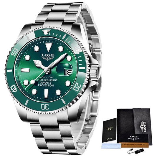 LIGE Top Brand Luxury Fashion Men's Watch Waterproof Date Clock Sport Watches for Men Quartz Wristwatch Relogio Masculino+Box