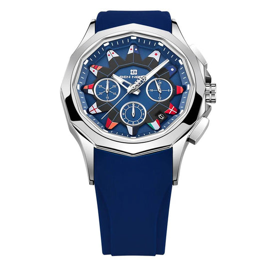 Blue Men Watch Waterproof Quartz Analog Chronograph Watch for Men Sports Military Luxury MANS Automatic Mechanical Male Clock.