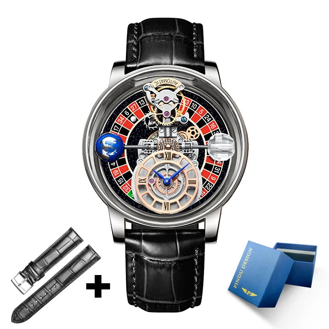 PINDU Men's Watch Casual Business Quartz with Astronomical Glow Design