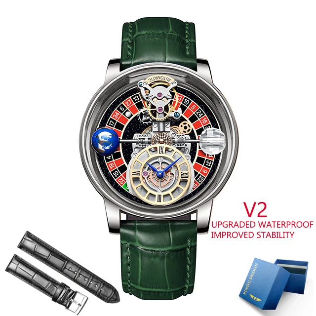 PINDU Men's Watch Casual Business Quartz with Astronomical Glow Design