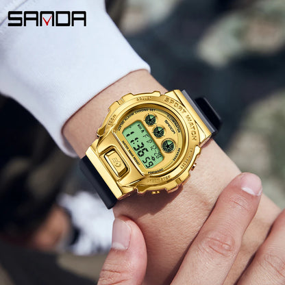 SANDA Top Brand Sports Men's Watches Military Waterproof LED Digital Wristwatch For Male Clock S Shock Relogio Masculino 2127