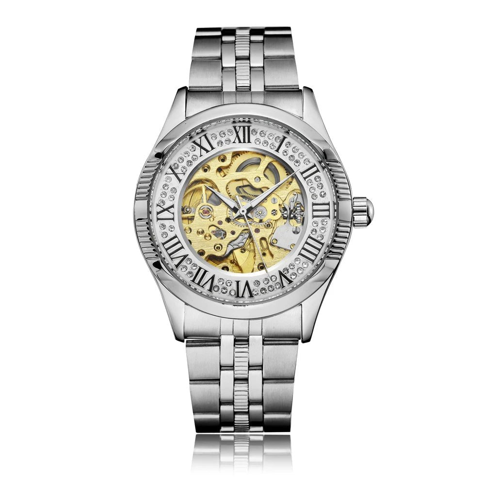 Top Brand Luxury Watches Men Hollow Automatic Golden Skeleton Mechanical Watch Waterproof Men watch.
