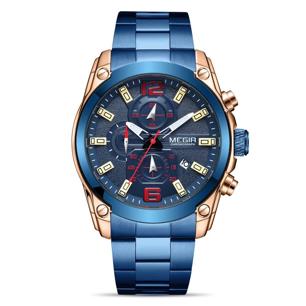 Watch for Men relogio masculino Chronograph Analog Quartz Movement Sports Designer Wrist Watch 30M Waterproof Elegant Gift