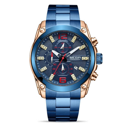 Watch for Men relogio masculino Chronograph Analog Quartz Movement Sports Designer Wrist Watch 30M Waterproof Elegant Gift