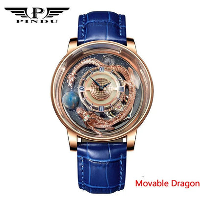 PINDU Men's Watch Casual Business Quartz with Astronomical Glow Design
