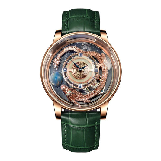 PINDU Men's Watch Business Leather with Luminous Design