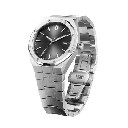 All Stainless Steel Black Sunray Dial Japan Automatic Movement Mechanical Wrist Watches For Men