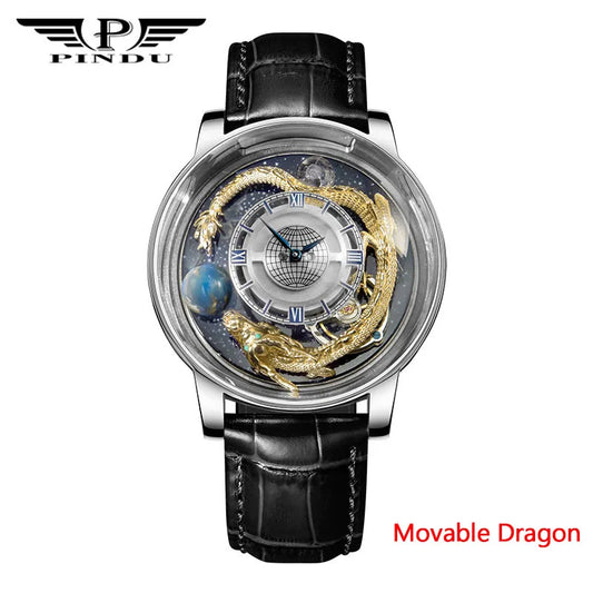 PINDU Men's Watch Casual Business Quartz with Astronomical Glow Design