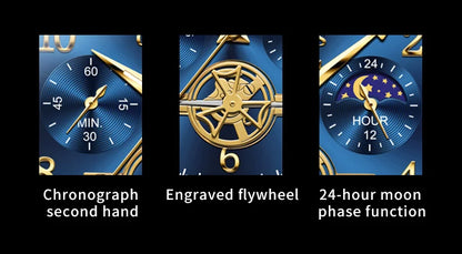 OLEVS Men's Watches Multifunctional Wristwatch for Men Waterproof Stainless Steel Luminous Flywheel Design Man Watch 2024 New