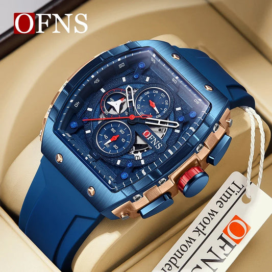 OFNS 5512 New Bestselling Men's Watch Wine Bucket Style Fashion Simple Casual Calendar Men's Waterproof Quartz Watch