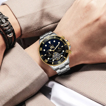 SKROX Luxury Replica Submarine Tourbillon Automatic Man Watch Stainless Steel Vintage Mechanical Waterproof Military Male Wrist
