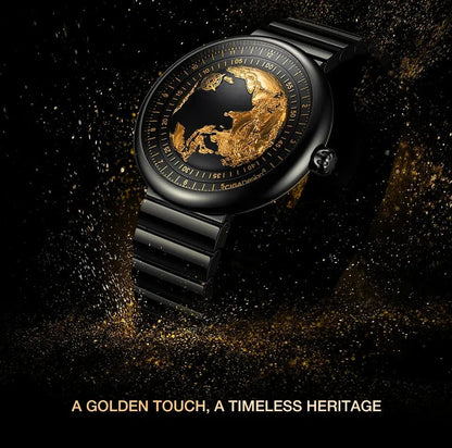 CIGA Design U Series Blue Planet Men's Watch: Luxury Automatic with Gilding & Ceramic.