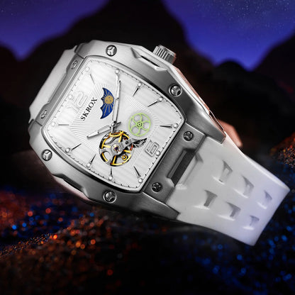 TONNEAU AUTOMATIC MOON PHASE TOURBILLON UNISEX WATCH