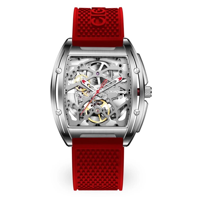 CIGA Design Z Series Men's Watch: Skeleton Automatic with Sapphire Crystal & 2 Straps.