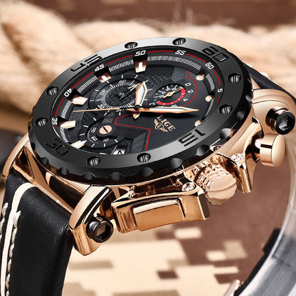 Relogio Masculino LIGE Fashion Men Watch Top Brand Luxury Sports Silicone Big Dial Quartz Wristwatch Chronograph Date Clock Male