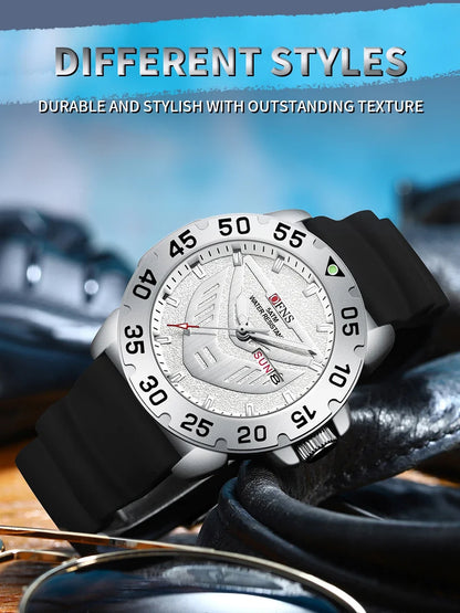OFNS Brand 1308 New Top Luxury Fashion Men's Watch Night Glow Waterproof Calendar Quartz Watch Suitable for Men's Watch
