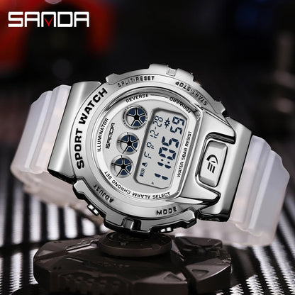 SANDA Top Brand Sports Men's Watches Military Waterproof LED Digital Wristwatch For Male Clock S Shock Relogio Masculino 2127