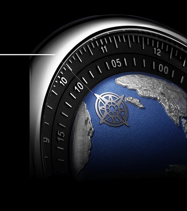 CIGA Design Blue Planet Men's Watch: Luxury Automatic with Steel/Titanium Case.