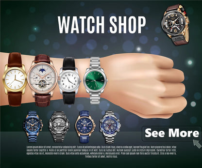 New Watch For Men Fashion Silicone Belt Chronograph Sport Wristwatch 50M Waterproof  Luminous Dive Male Clocks Relogio Masculino
