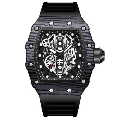 Luxury watches men Brand BINBOND New 2023Classic sport quartz waterproof silica gel watch for men